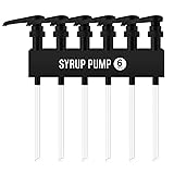 Black Coffee Syrup Pump – 6‑Pack Fits 750 ml
