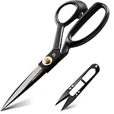 Left Handed Tailor Scissors, 10.5 Inch Fabric Shears for Sewing, Crafts | Sharp left handed fabric shears designed for sewing, tailoring, leather, quilting and DIY crafts