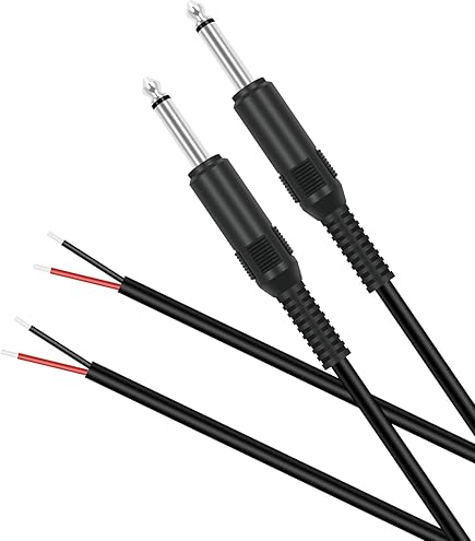 Amazon.com: 2-Pack 6FT Replacement 6.35mm Male Plug to Bare Wire