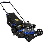 BILT HARD 21 Inch Lawn Mower Gas Powered, 4-Cycle 144cc Engine, 3-in-1 Push Lawnmower with Bagging, Mulching &amp; Side Discharge, Adjustable 8-Positions Cutting Height, Easy Start