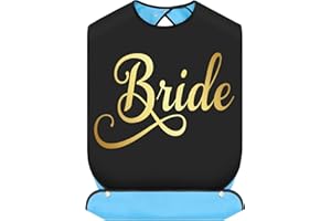 BWWKTOP Bridal Bibs With Crumb Catcher Bridal Clothing Protectors Bridal Shower Gag Gifts Adult Bibs For Wedding Party