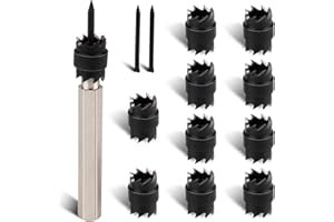 Gickbusus 13-Pack Spot Weld Cutter Set, Double-Sided Drill Bit for Easy Spot Weld Removal, 3/8" HSS Spot Weld Cutter Sets with Hex Shank, for Power Drill Welding and Sheet Metal Hole Cutting