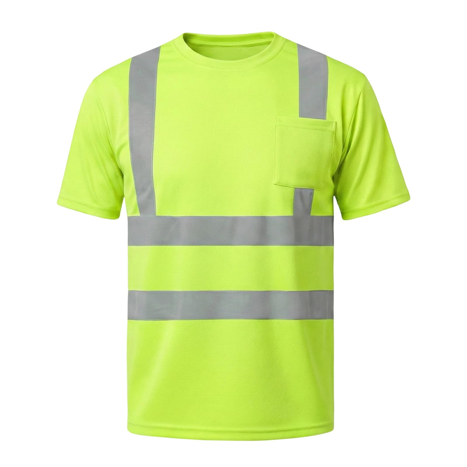 HYCOPROT Hi Vis T-Shirt Viz High Visibility Reflective Safety Vest Waistcoats Breathable Light Short Sleeve Workwear Visibility Shirts