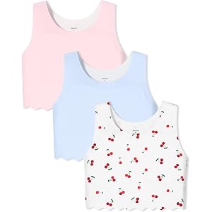 Sascina Soft Training Bras for Girls 7-12, Seamless First Bra Tencel™ Modal | Starter Bras with Double-Layer Coverage, Gentle