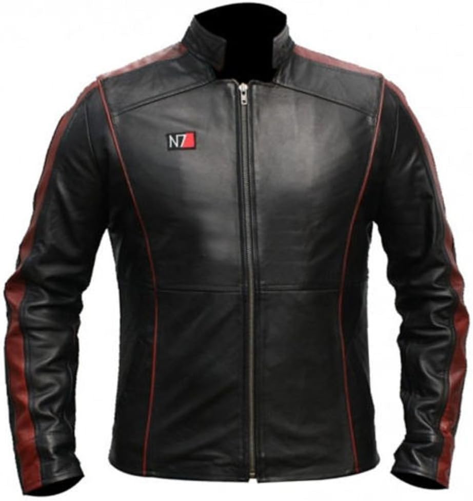 Men's Mass Effect N 7 Rider/Biker Leather Jacket