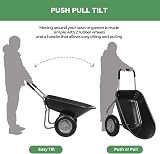 Panana Heavy Duty Garden Trolley 85L 150kg Steel Frame Pneumatic Tires view 5