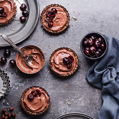 5 Inch Tart Pie Quiche Pans, Mini Tart Pans with Non Stick Removable Bottom(Round/Pack of 4)