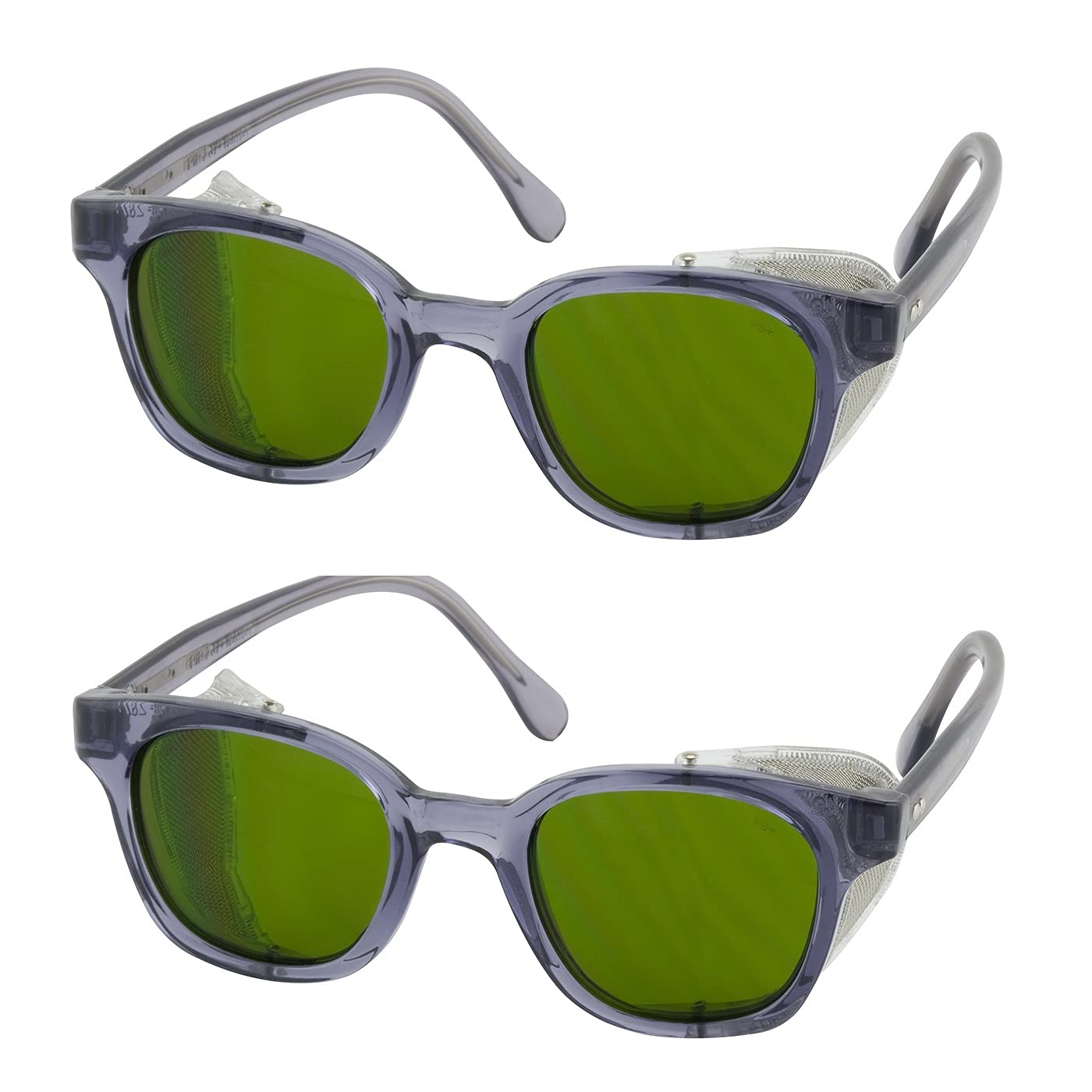 Paquete de 2 gafas Bouton 249-5907-207 5900 tradicionales con marco completo de propionato de humo y lentes antirrayas IR Shade 3.0, Ir Shade.