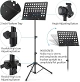 DSL Daily Supply Music Stand Foldable Tripod Base with Carry Bag view 2