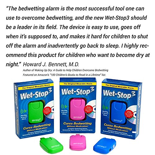 WetStop3 Green Bedwetting Enuresis Alarm with Loud Sound and Strong