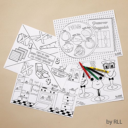 Rite Lite TYKP-MAT-2 Passover Coloring Placemat Kit - //medicalbooks.filipinodoctors.org
