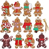12 Pack Christmas Gingerbread Man Hanging
