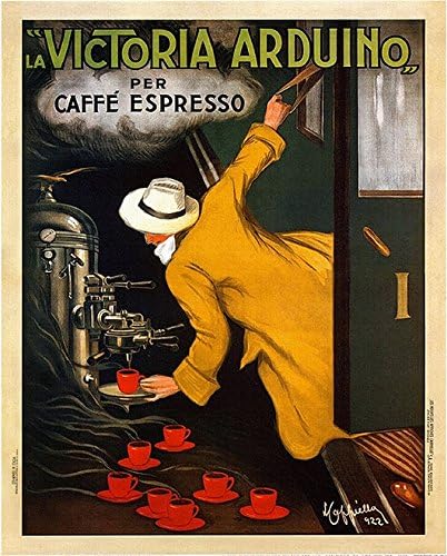 ART PRINT (8.5" x 11") - Artist's Lovely "La Victoria Arduino - Cafe Espresso" [Vintage Food &amp; Drink Themed Piece] - The Gorgeous Art Comes From A Collection Of Classic Vintage/Retro/Antique Art And Is Reprinted On Quality Photo Paper - This Print Comes Ready To Be Framed (mat and frame are not included) - This Is A Great Print To Add A Personal Touch To Your Home Or Office Decor And Looks Amazing When Framed And Displayed Either Separately Or As Part Of A Series - Makes A Wonderful Gift
