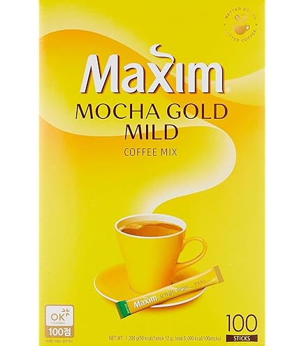 韓国コーヒー【Maxim Coffee Mix モカゴール】(100袋入) Amazon.com : [Maxim] Mocha Gold Mild Coffee Mix/맥심 모카골드 커피