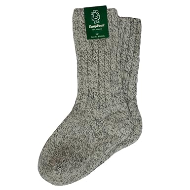 SamWo, 100% Schafwoll-Socken, dicke warme Wintersocken wie handgestrickt