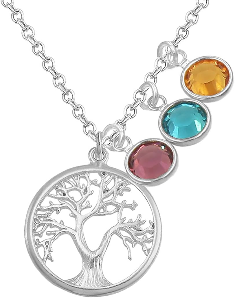 family tree necklace for grandmother