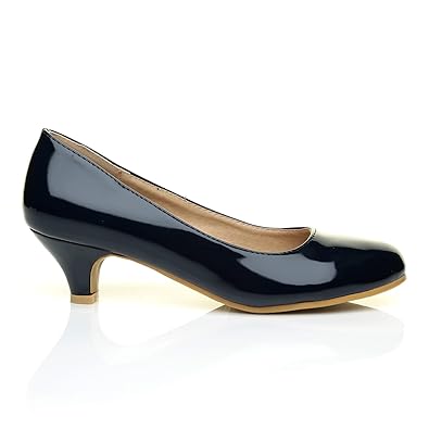 low heel round toe court shoes