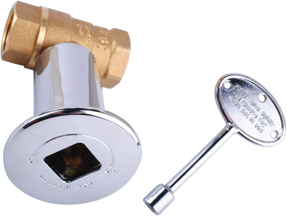 Ketofa Gas Fire Pit Key Valve Kit, Straight 1/2" NPT Gas
