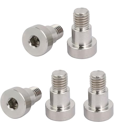 Uxcell 12-Pack 304 Stainless Steel Shoulder Bolts – M8 Thread, 12mm Shoulder Length, Hex Socket Drive