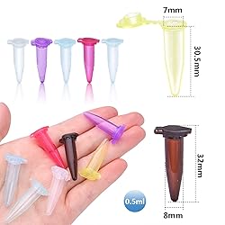 210pcs 0.5ml Centrifuge Tubes Plastic Graduated