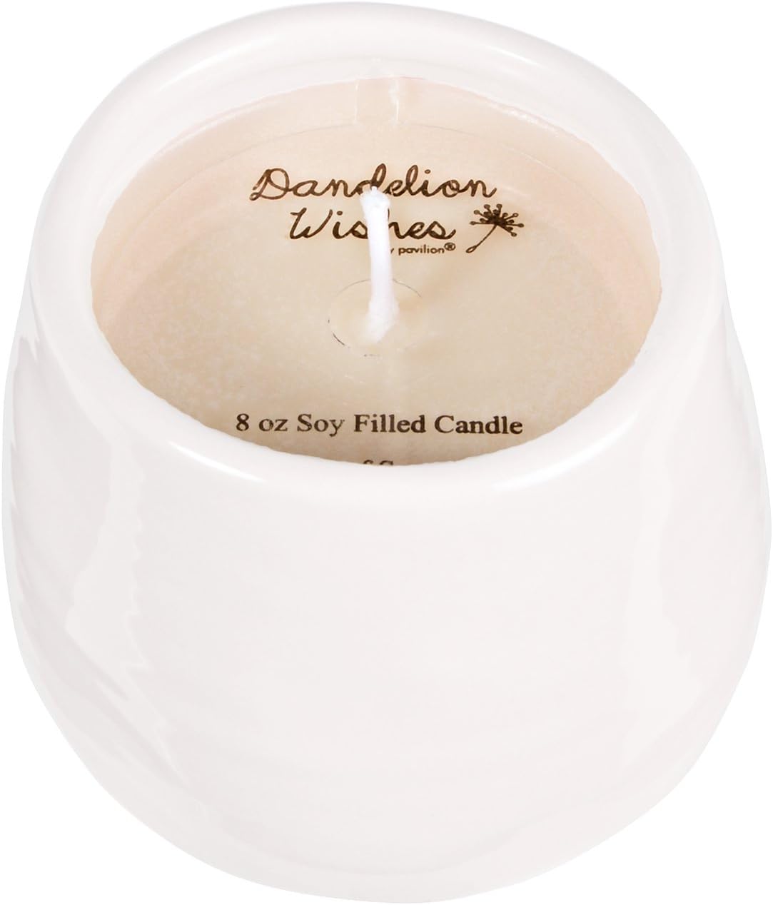 Pavilion Gift Company Plain Dandelion Always Wished for a Friend Like You White Ceramic Soy Serenity Scented Candle: Home & Kitchen