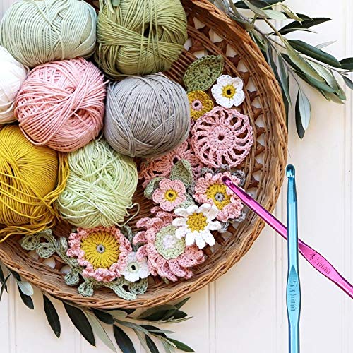 5 Aluminum+Handle+Crochet+Coloured+Needle