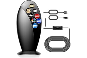 AEROSIGN 2024 Premium 650+ Miles Range Indoor Digital TV Antenna for 2K & 4K Smart TVs, Local Channels & 18ft HD Cable