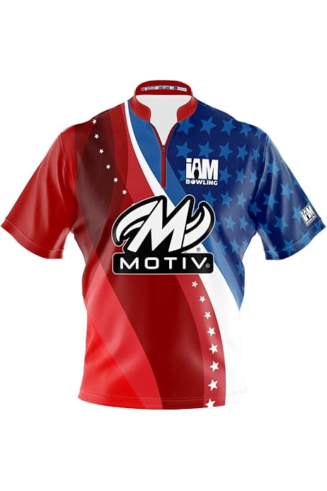 Motiv Bowling Jersey - I AM Bowling Fun Design Sash Collar - Dye-Sublimated Moisture Wicking Polyester