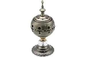 Catholic Incense Burner, 7x3in Vintage Decorative Metal Incense Burner Holder, Elegant Aromatic Stove for Aromatherapy, Yoga 