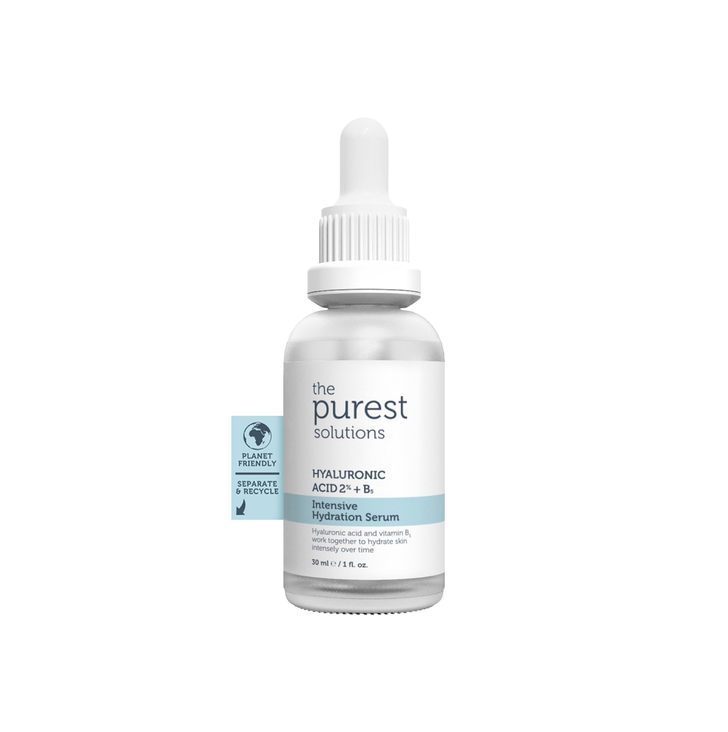 The Purest Solutions Intensive Hydration Serum (Hyaluronic Acid 2% + B5) - Moisturizing Anti-Aging Care for All Skin Types - Vegan | Cruelty Free | Eco Friendly (30 ml)