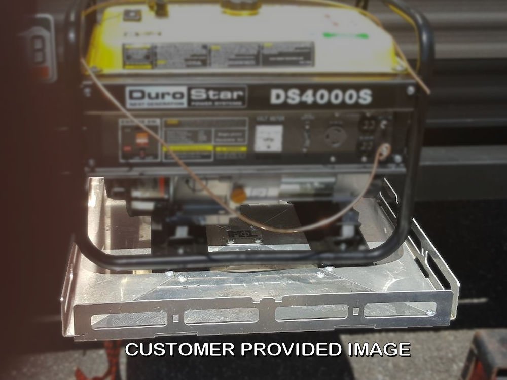 4SQUARE RV BumperMounted Generator & Cargo Carrier Tray (TM) (Silver