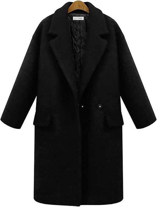 Women's Winter Dress Coats Winter Lapel Cardigan Long Peacoat Trench