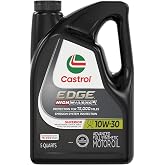 Castrol EDGE High Mileage 10W-30 Advanced Full Syn Motor Oil, 5 Quarts