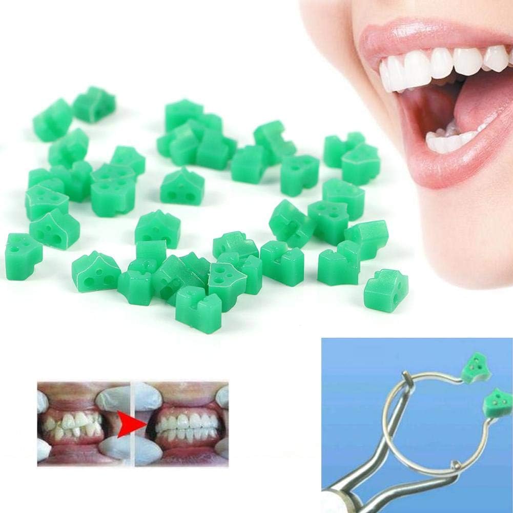 Febelle 40PCS Silicone Green Dental Wedges Sectional Contoured for Teeth Filling