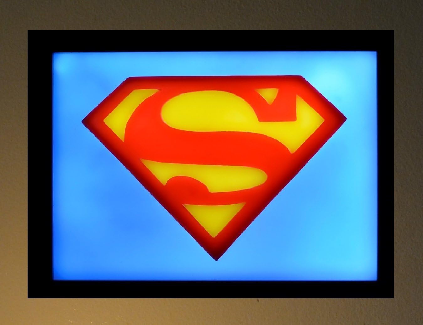 Superman Symbol 3D wax painting LED light box