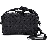 ZEDIUH Woven Crossbody Bags For Women, Small Handmade Purse Clutch Shoulderbag Handbag, Zipper Closure