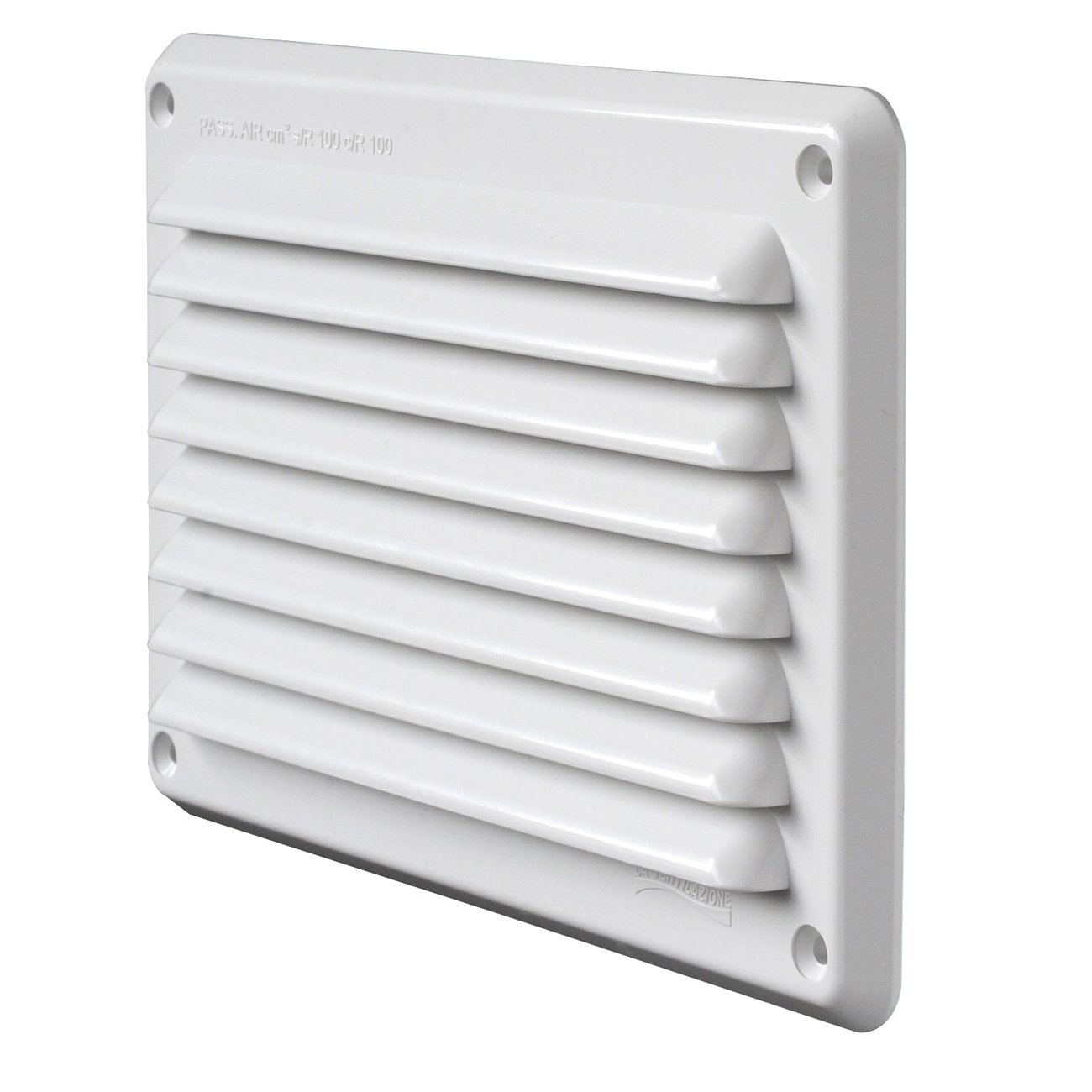 La Ventilazione AR2014B Plastic Rectangular Pull On Air Vent Grille, White, 204x146 mm