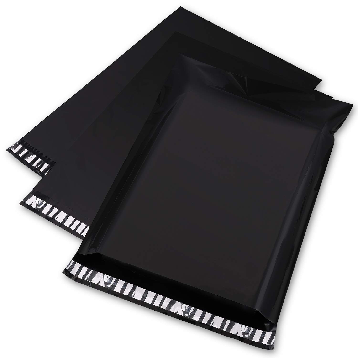 Metronic Poly Mailers 12x15.5 Envelope Mailers 200pack Shipping Bags with Self Adhesive Waterproof and Tear-Proof Postal Bags in Black