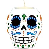 Day Of The Dead Male Tea Light Holder (tea light not included) Party Accessory (1 count) (1/Pkg)