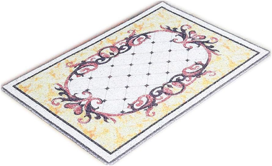 Hihome Dirt Debris Mud Trapper PVC Coil Indoor Outdoor Mats Door Rug Shoes Scraper Entry Mats Outdoor Doormat (18“x30”, Beige)