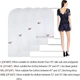 HomeClean Clear Garment Bag 60 x 153 cm Pack of 6 Breathable Dust Cover view 3
