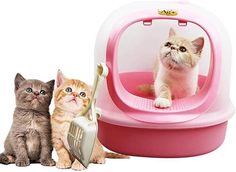 Daeou Bac Litiere Animal Chat Sable Bassin Plein Anti Debordement Enferme Cat Sable Bassin Flip Chat Toilette Amazon Fr Cuisine Maison