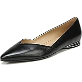 Carlos Santana Carlos Naturalizer Womens Havana Pointed Toe Slip On Dress Ballet Flat,Black Leather,9M