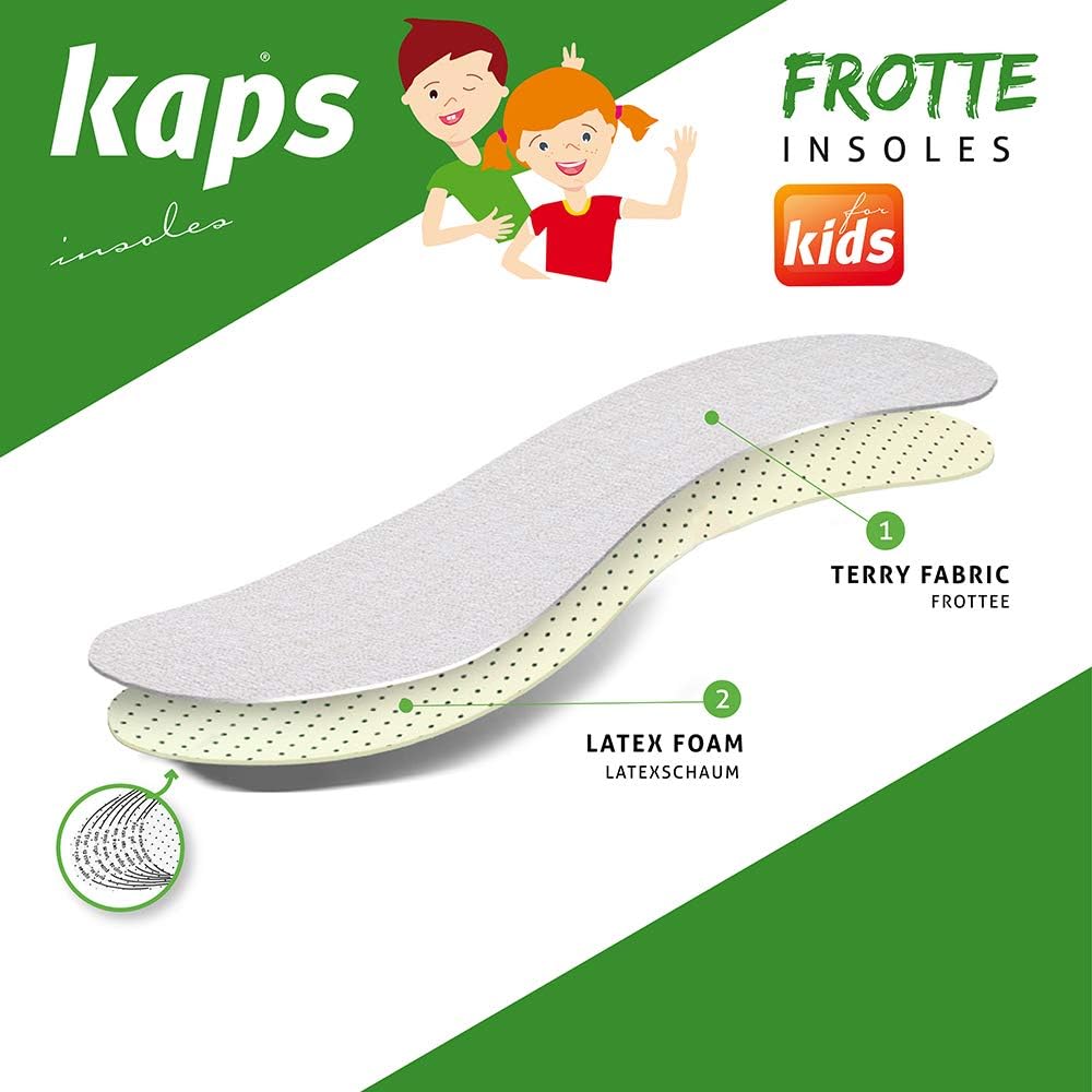 Best Extra Comfortable Shoe Insoles for Kids (Add On or Replacement Soles), Shock and Sweat Absorbing Terry Cloth Frotte - Image 3