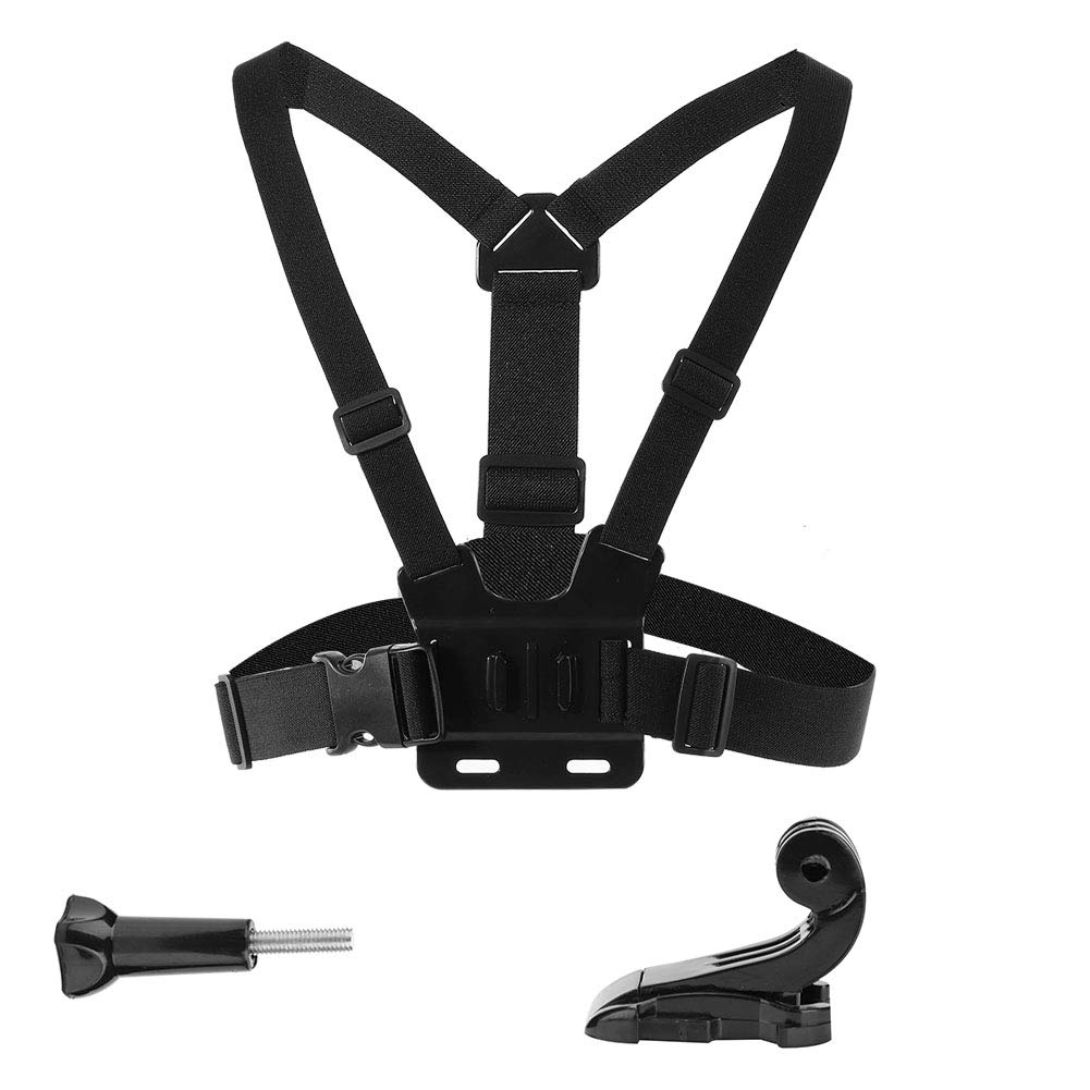 Mugast Action Camera Accessories Head Strap Chest Strap Mount with J-hook Quick Release Buckle and Thumb Screw Compatible for Gopro Accessory for Outdoor Shooting.