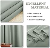 PONY DANCE Sage Green Thermal Blackout Curtains 2 Panels 46x45 Pencil Pleat view 7
