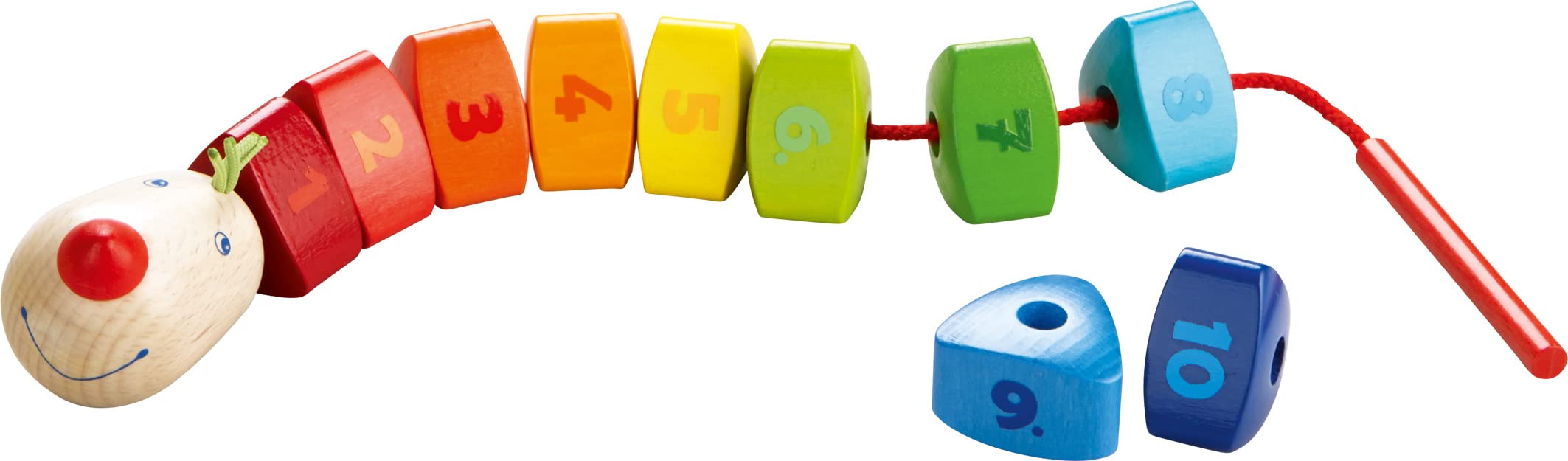 HABA 302161 Threading Game Number Dragon- for Ages 2 Years and Up (Made in Germany)