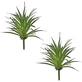 Redvigh Artificial Succulents Plants 2PCS, Faux Succulents Unpotted Yucca Fake Succulent for Craft Lifelike Agave Plant Floral Decor for Greenhouse Party, Garden & Outdoor