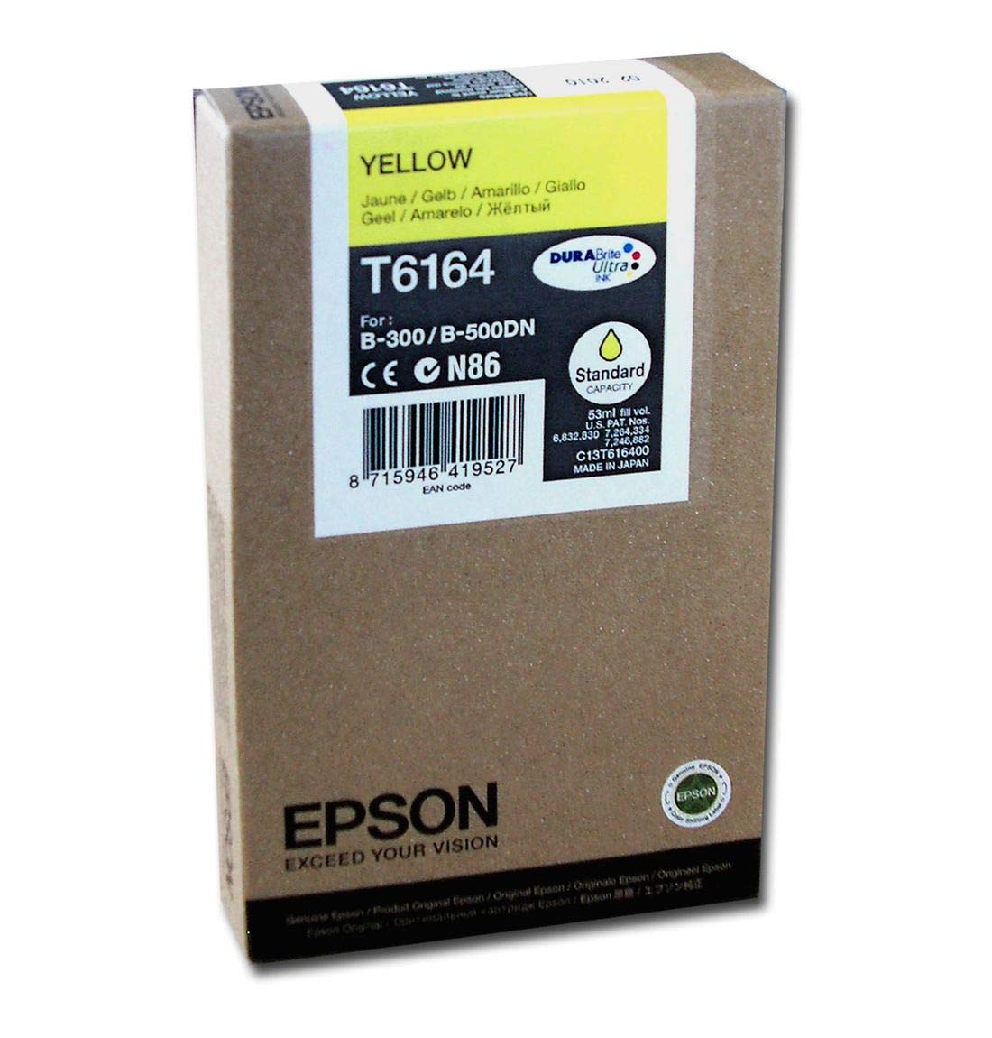 Epson T6164 B-500DN Standard Capacity Ink Cartridge - Yellow