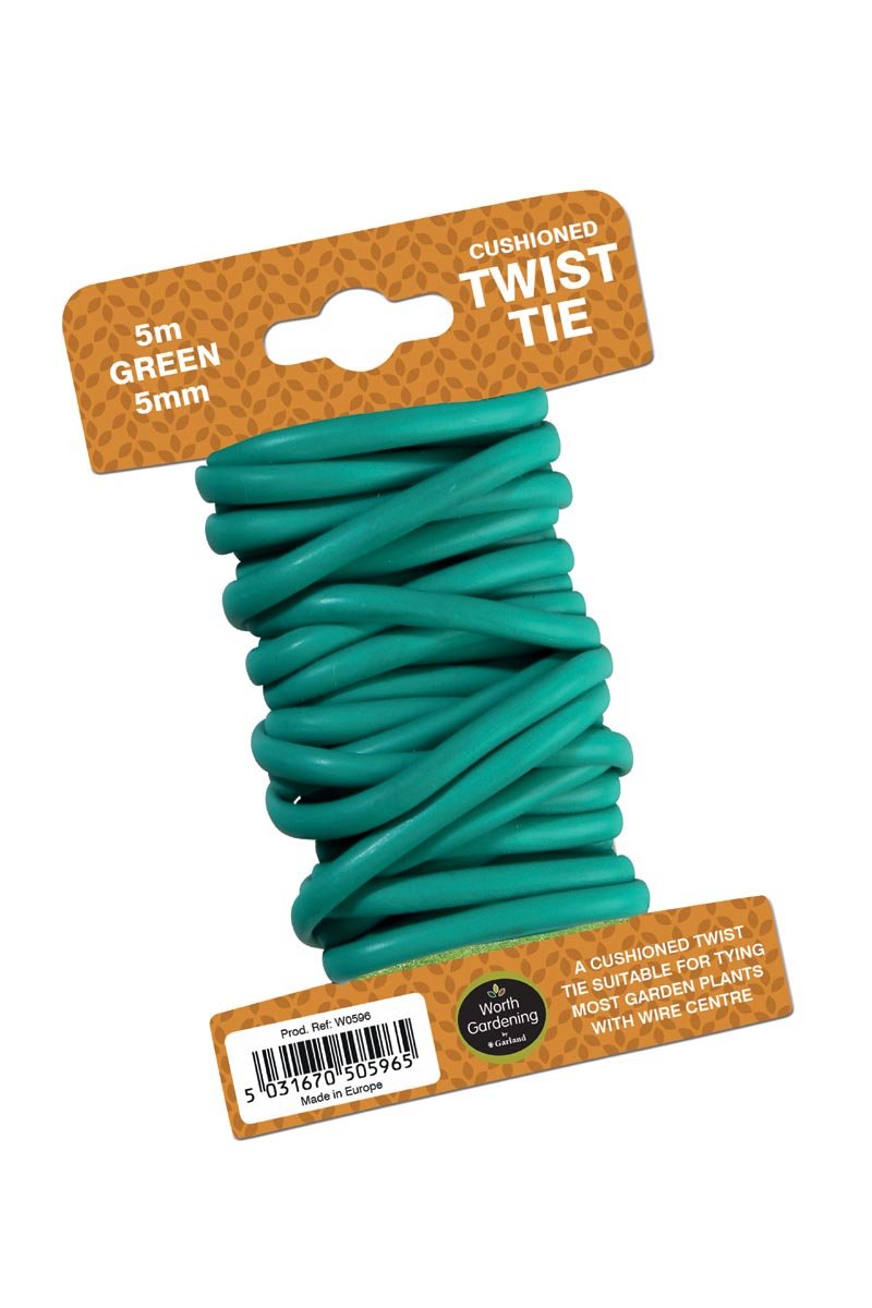 Garland W0596 Cushioned Twist Tie Green (5m 5mm)